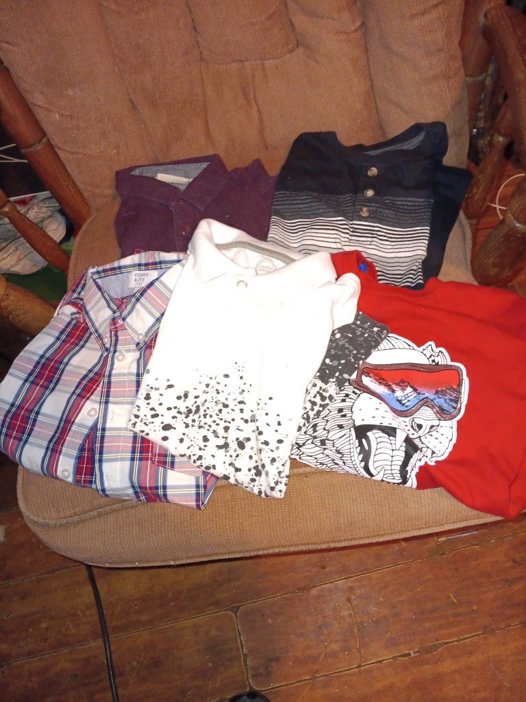 Boys Size 7 Shirt Lot 5 Shirts