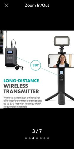 Social Media Kit for iPhone, Smartphone with Integrated Wireless UHF Lav