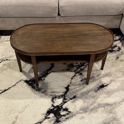 Oval Wood Coffee Table