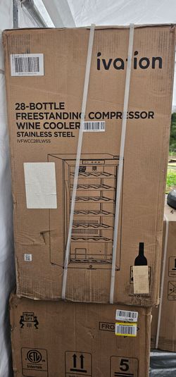 Ivation 28-Bottle Freestanding Compressor Wine Cooler
