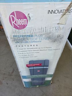 Water Softener 42000 grain by Rheem Brnd New in the box pick up in La Mirada