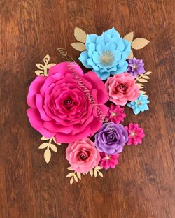 Paper flowers flores de papel