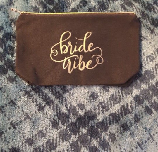 Bride Tribe Black Makeup Bag