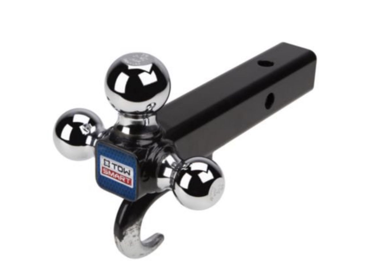 TowSmart Towing Trailer Hitch Tri-Ball Mount w/ Hook: 1-7/8", 2" & 2-5/16" Balls, rated up to 10,000 lbs