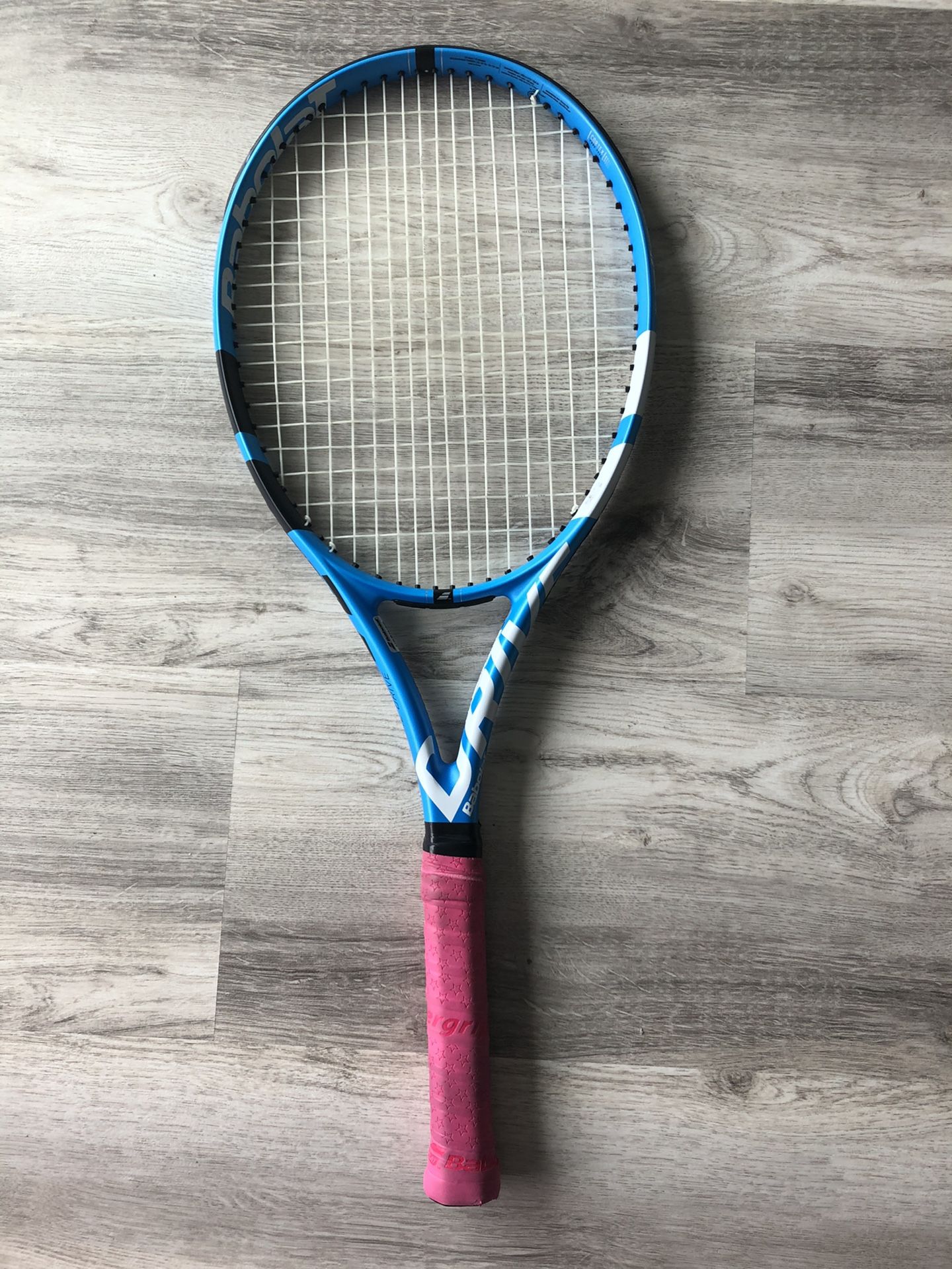 Babolat Pure Drive Like New Tennis Racket 4 1/8 New Gut Strings