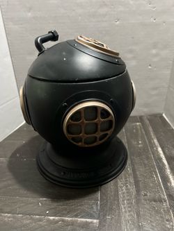 vintage mid-20th-century deep-sea diving helmet ice bucket