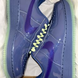 Nike Air Force Patent Leather Mystic Navy Grape Ice 