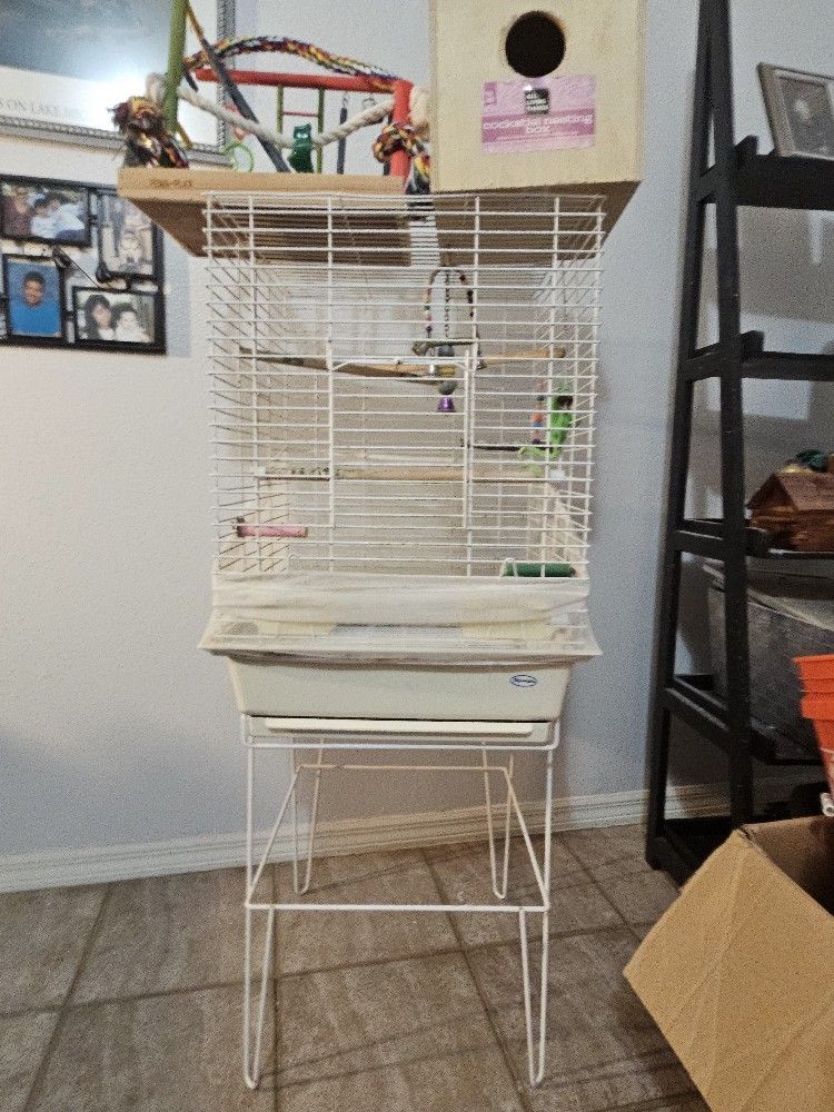 Large Bird Cage + Extras