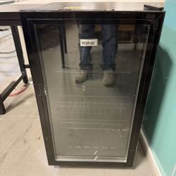 New Beverage Refrigerator Cooler 3.5 Cu.Ft, 120 Can Mini Small Fridge with Glass Door LED Light 