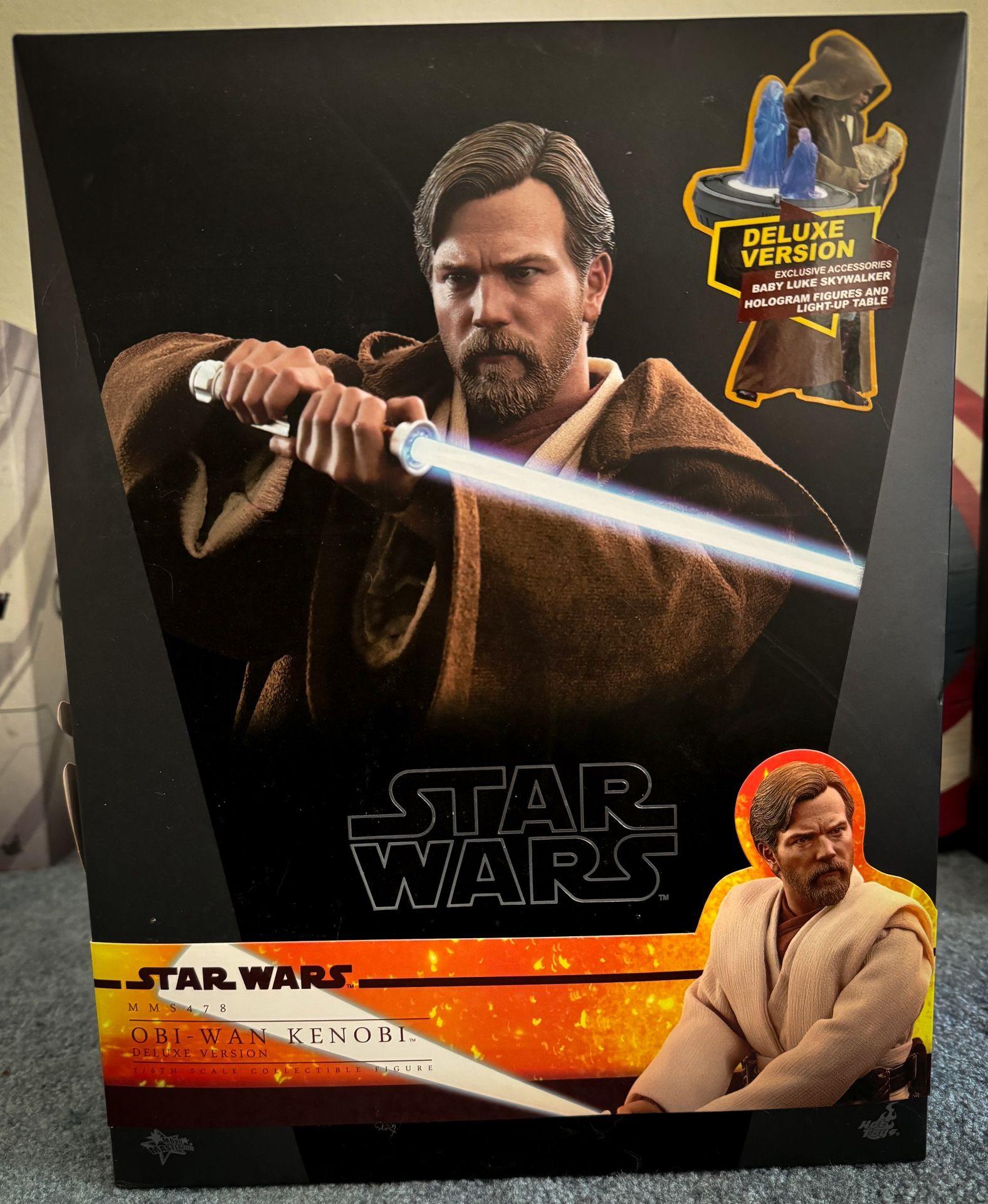 New In Box Hot Toys Star Wars III Revenge of The Sith Obi-Wan Kenobi (Deluxe Version)...