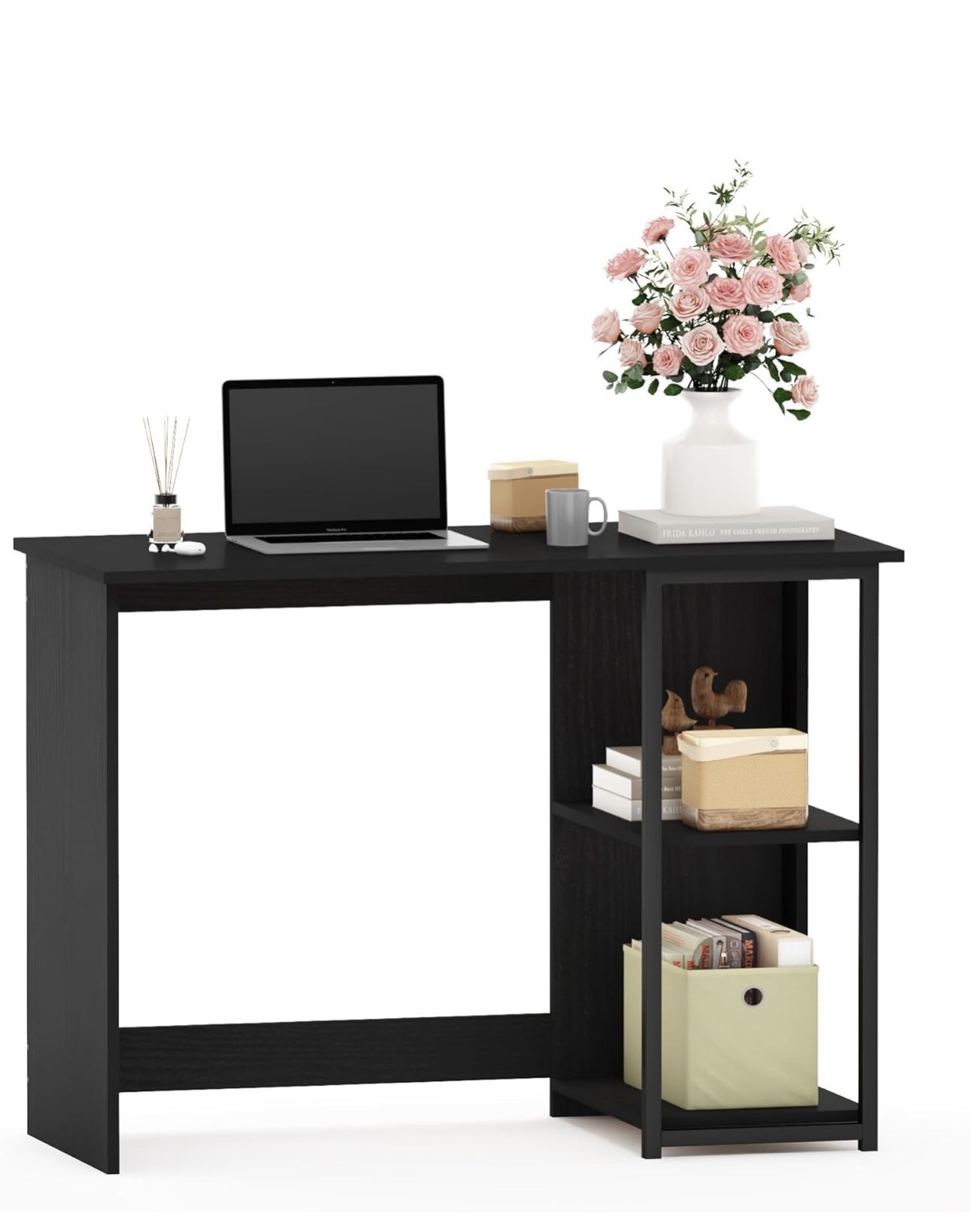 Office Computer Desk for Home Office with Shelves, Modern Small Simple Writing Table for Working, Desk with Printer Space, Modern Living Computer Desk