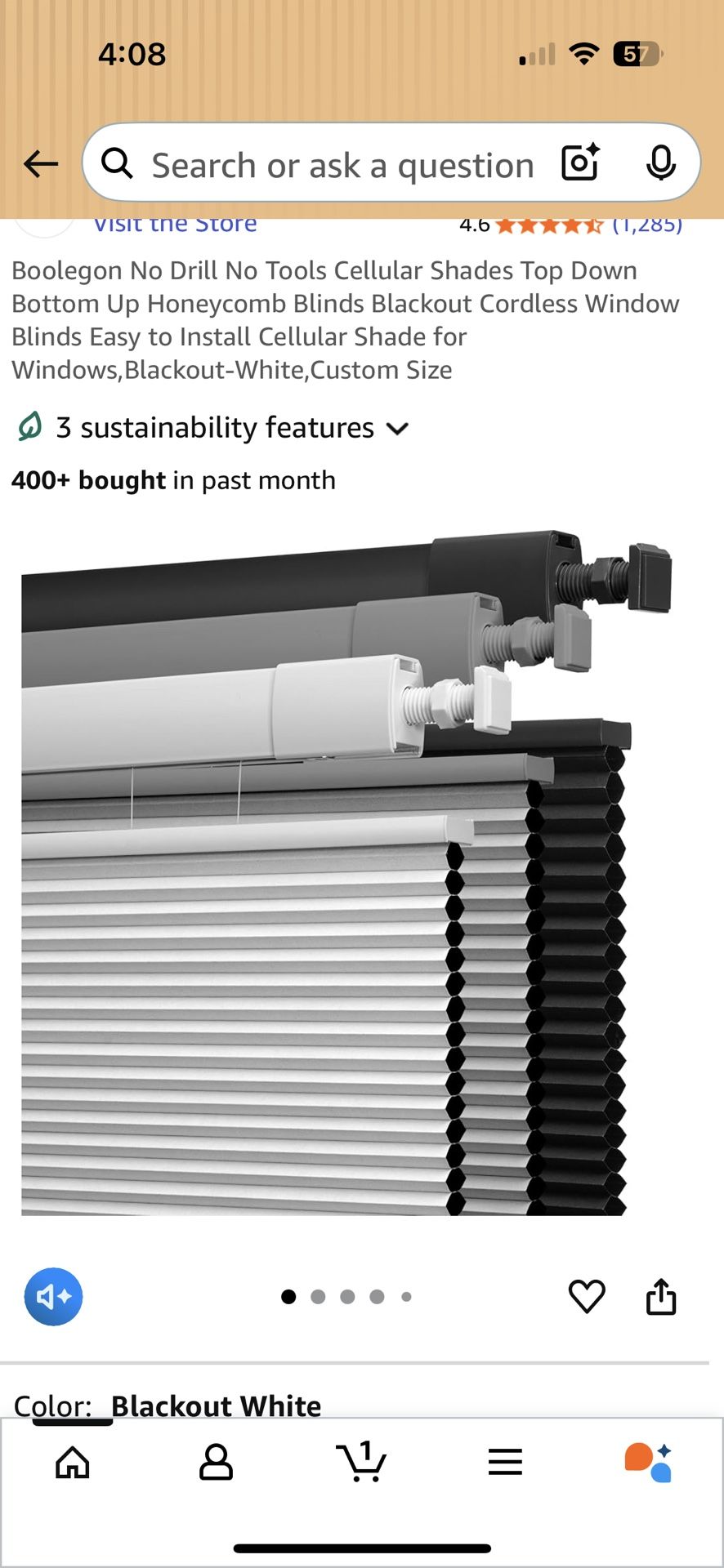 Retractable Blackout Shade 