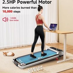 RHYTHM FUN Walking Pad Treadmill with Incline, 8% Incline Walking Treadmill, 300 lbs 