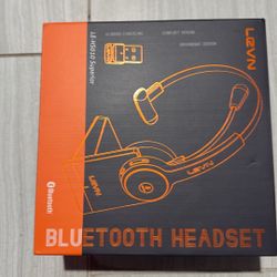 LEVN Wireless Headset with Mic for Work, Wireless Headset (Charging Base, Noise Cancelling & Mute Button), Long Battery Life, Bluetooth Headsets for H