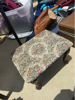 Small stool with hidden compartment