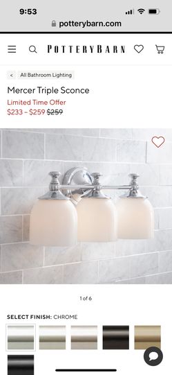 Pottery Barn Mercer Light