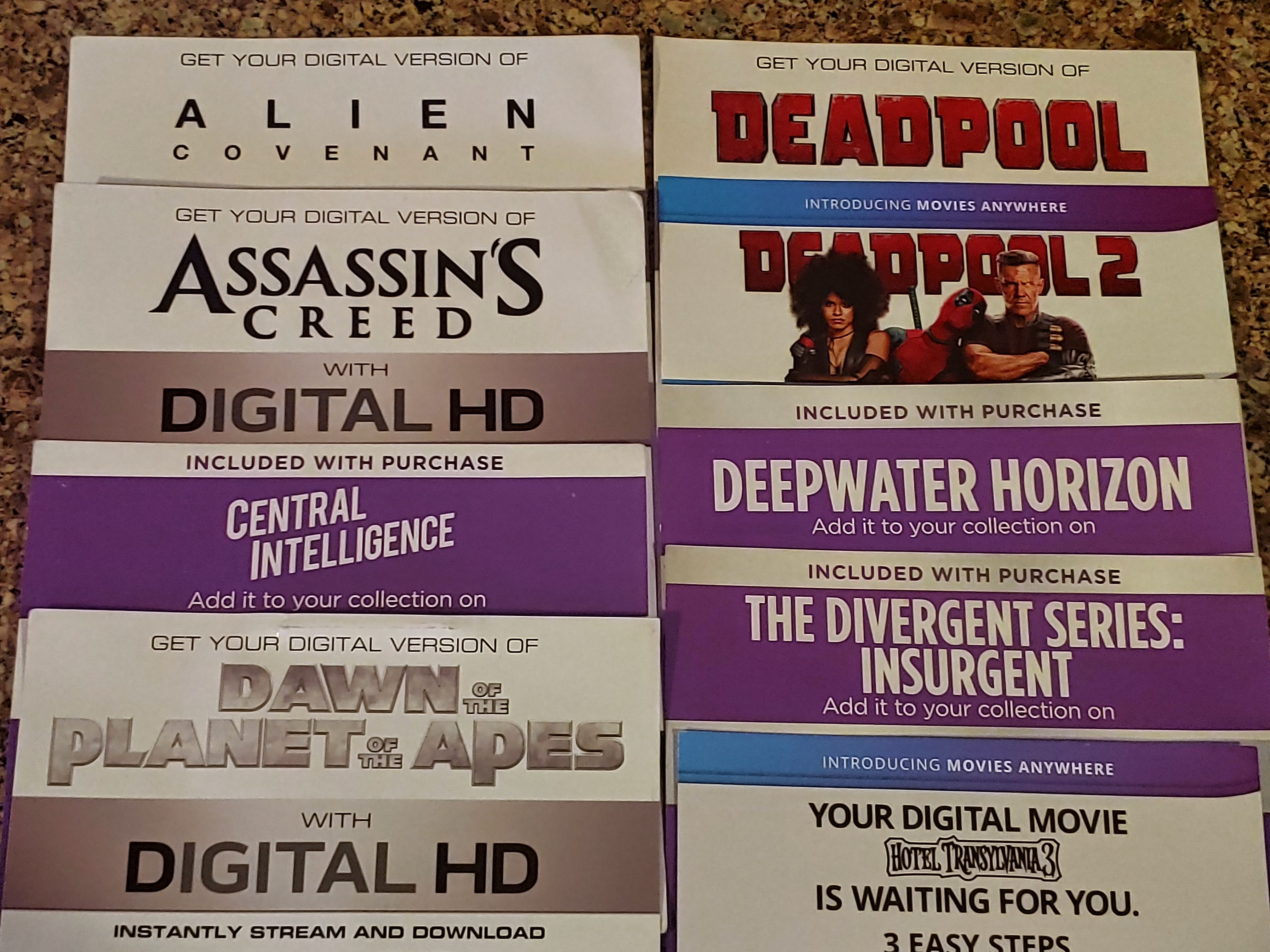 4K Digital Movie Codes