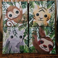 Jungle Animals Canvas Art