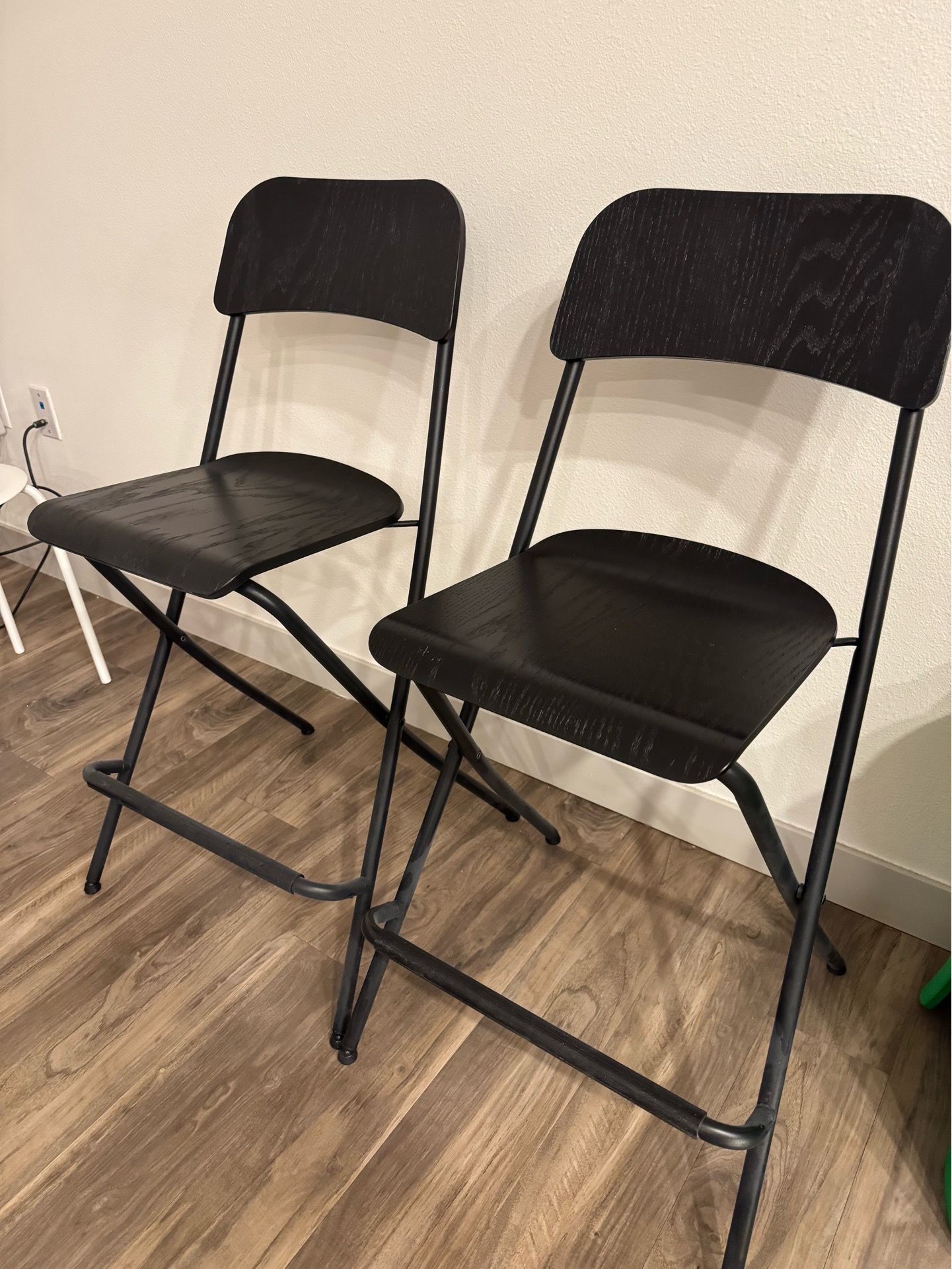 Foldable IKEA FRANKLIN bar stools w/ seat pad