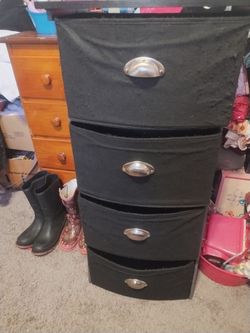 Four tier drawer organizer black