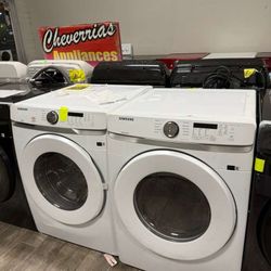 Samsung new washer and dryer set electric with warranty