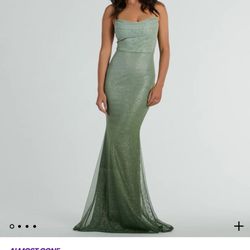 Kenia Ombre Glitter Mesh Mermaid Dress