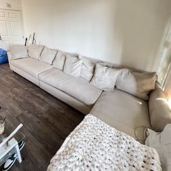 L Couch Sectional Beige/Grey