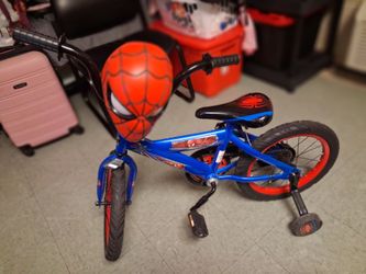 Boys Spiderman Bike with Training Wheels