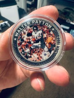 Walter Payton NFL Rushing Record silver  Coin