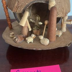 Two coconut nativities