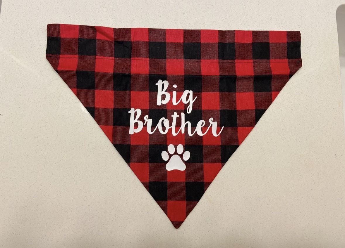 New Big Brother Dog Bandana For Large Dog / Pregnancy Announcement / Gift