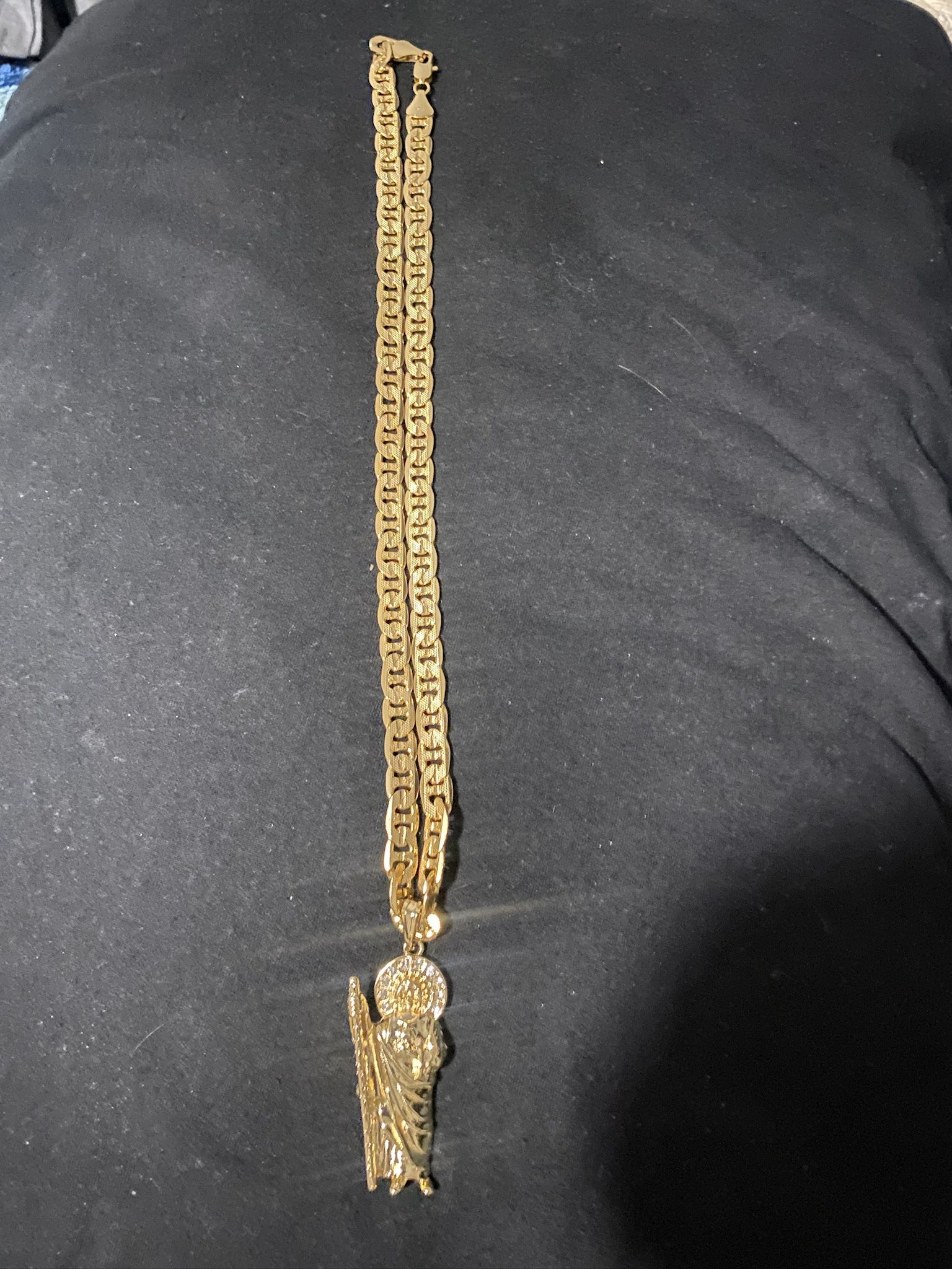 14K Gold Plated San Judas Chain 