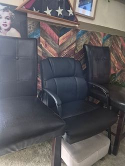 Two leather chairs