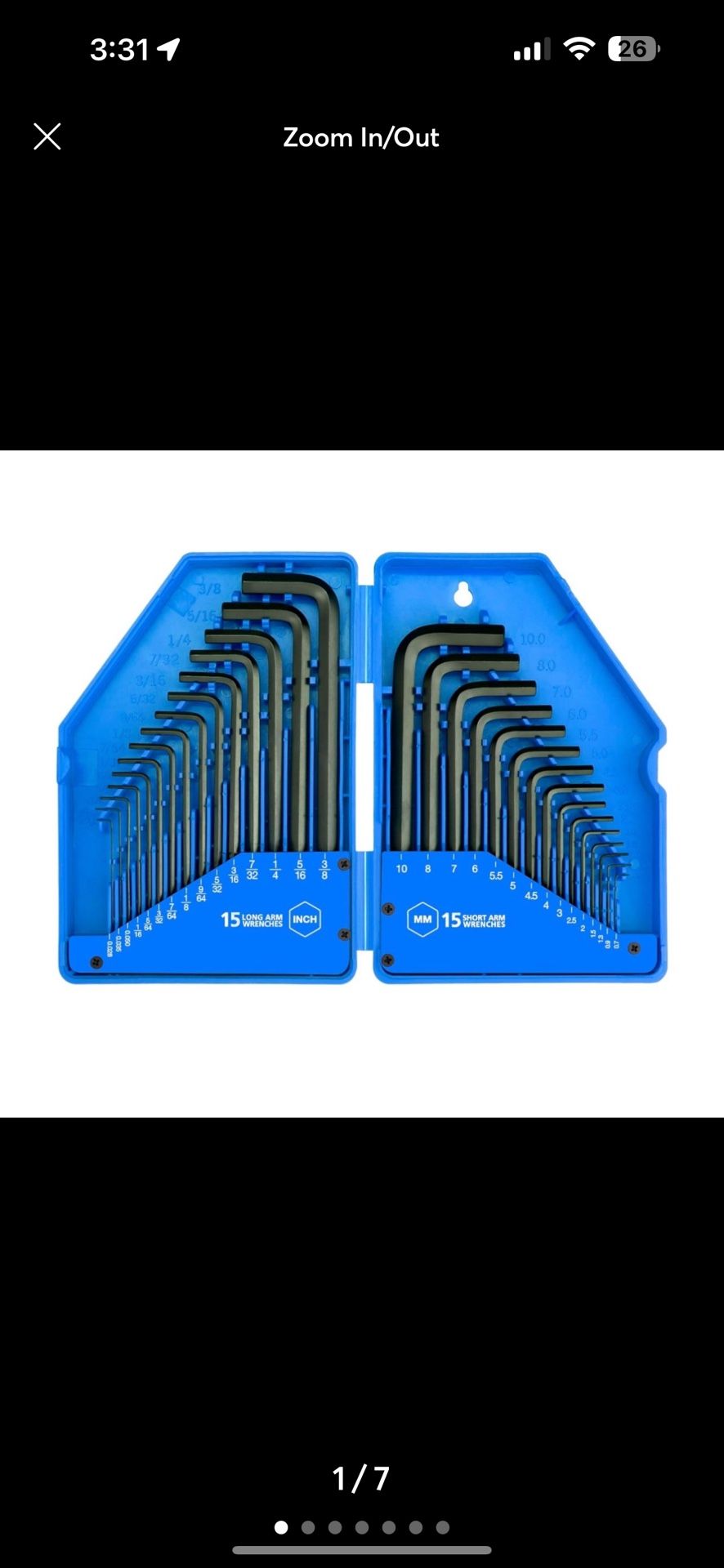 31-Piece Premium Hex Key Allen Wrench Set with Storage Case