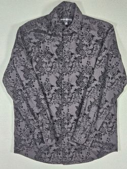 Beverly Hills Polo Club Men Black Cotton Floral Shirt S