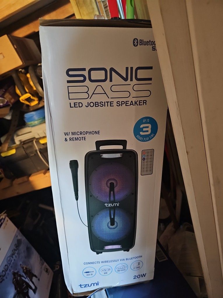 Sonic Bass Led Jobsite Speaker