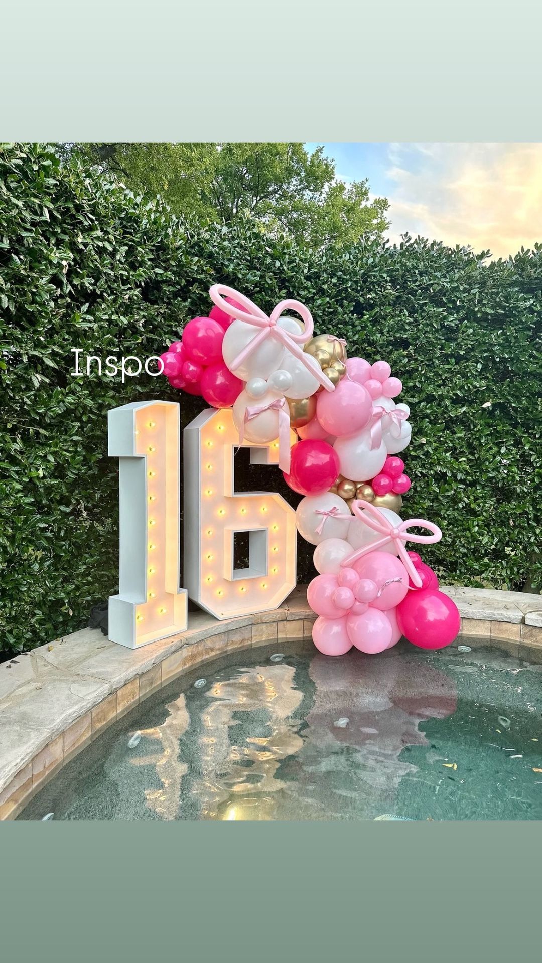 Marquee Numbers With Balloons