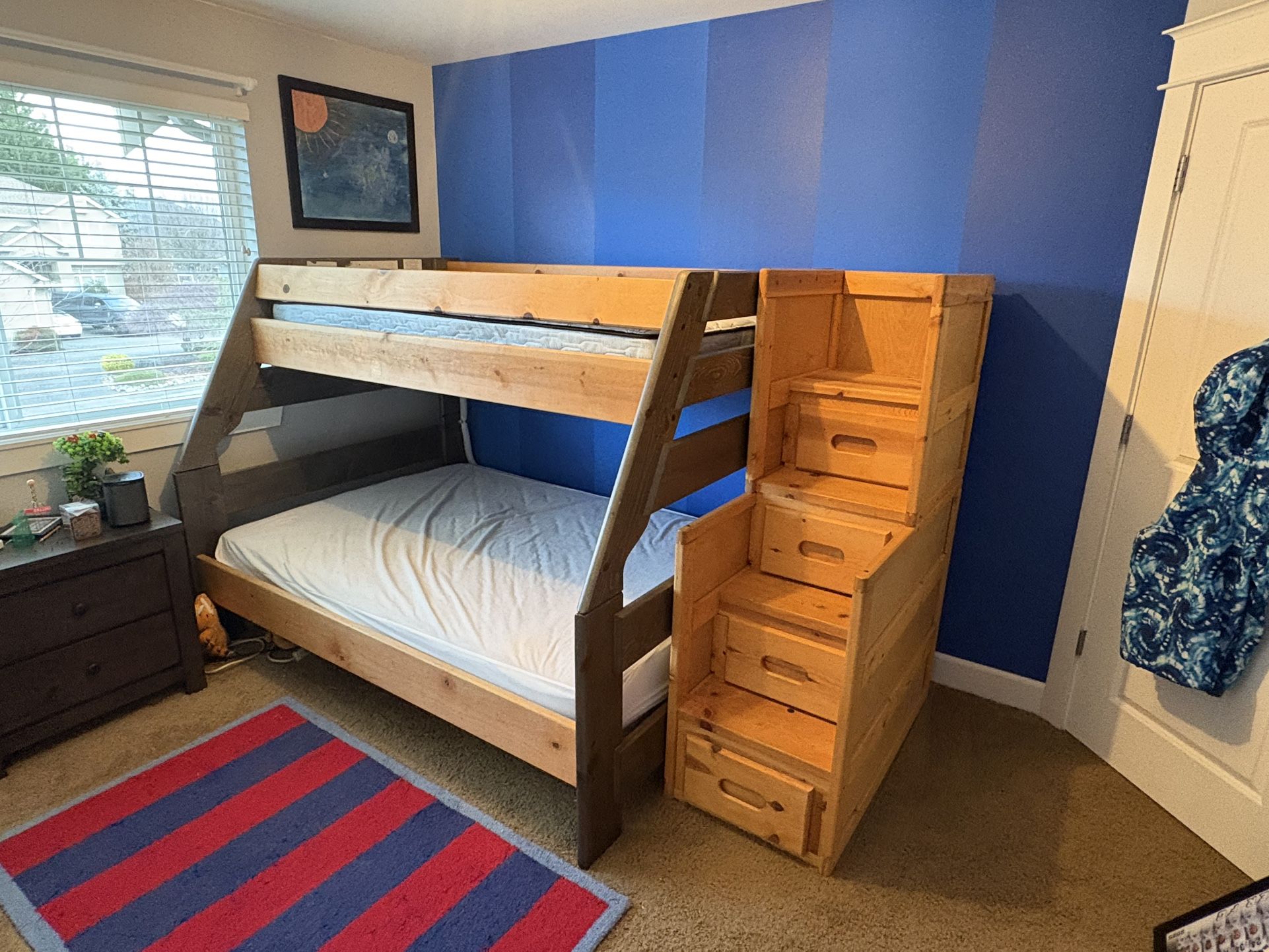 FREE Bunk Bed – Twin over Full with Stairs & Drawers