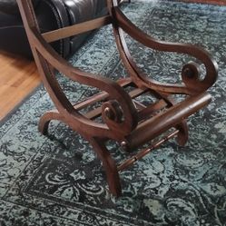 Hand Carved Solid Wood Antique Chair