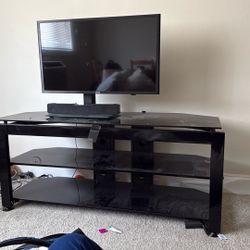 Moving Sale Tv With Stand , Bed Frame, Futon With USB And Cup holder 