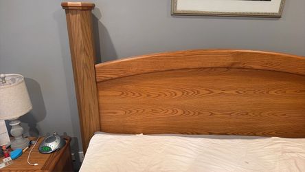 King size bed frame and dresser/mirror