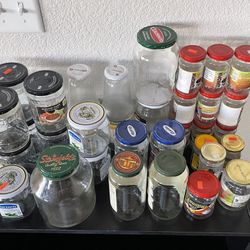 Free glass jars with screw-on lids