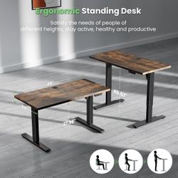Electric Standing Desk – Adjustable Height, 48”x24”