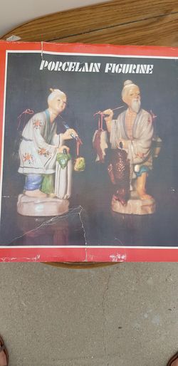Porcelain figure in white & blue color