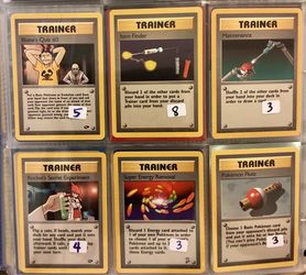 Vintage Pokémon Rare Trainer Cards Lot of 6 NM