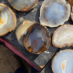Natural Agate Geode Smooth Cut