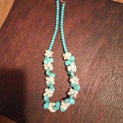 Turquoise Howlite& Freshwater Pearl 