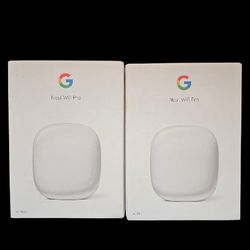 Google Nest Wifi Pro Wi-Fi 6E Router Mesh System - Snow (2-Pack)