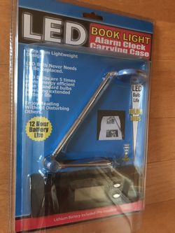 LED Book Light Alarm Clock Carrying Case