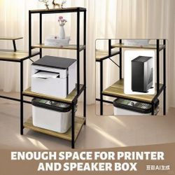 🌟 Computer Desk with Bookshelf
